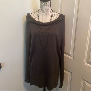 Torrid cowl neck v back gray sweater size 2